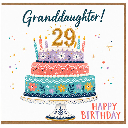 29th Birthday Card for Granddaughter