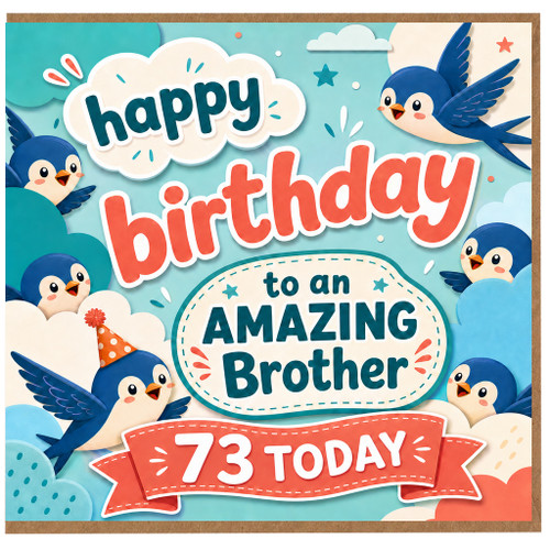 73rd Birthday Card for Brother, Amazing Brother Birthday Card