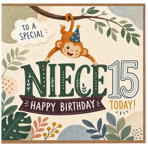 Niece 15th Birthday Card, Happy Birthday To A Special Niece 15 Today