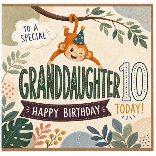 10th Birthday Card for Granddaughter, Happy Birthday To A Special Granddaughter