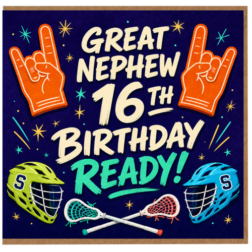 Great Nephew 16th Birthday Card
