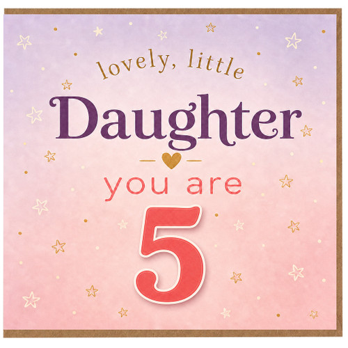 Daughter 5th Birthday Card, Lovely Little Daughter You Are 5