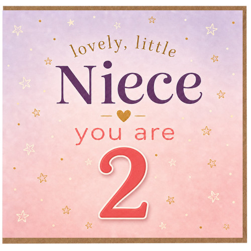 2nd Birthday Card for Niece, Lovely Little Niece