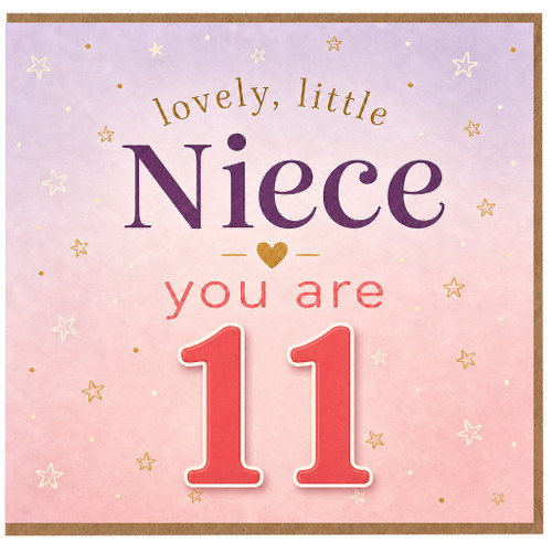 Niece 11th Birthday Card, Lovely Little Niece You Are 11