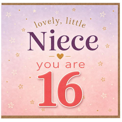 Niece 16th Birthday Card, Lovely Little Niece You Are 16 Card