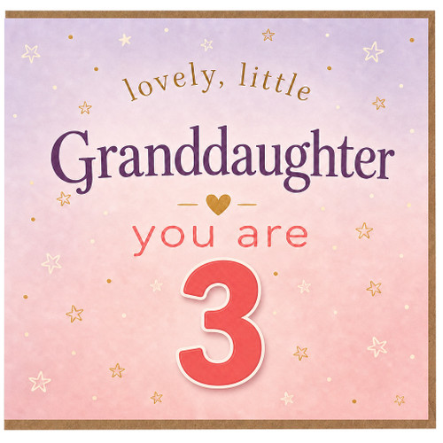 Granddaughter 3rd Birthday Card