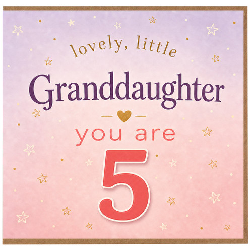 5th Birthday Card for Granddaughter, Lovely Little You Are 5 Card