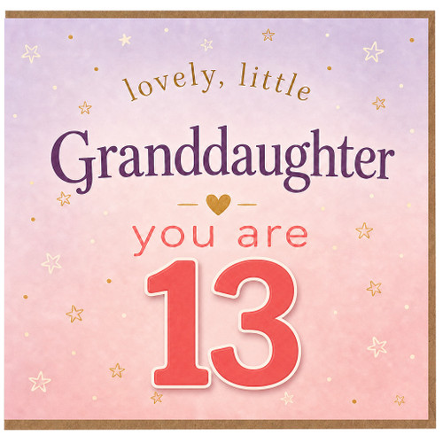 Granddaughter 13th Birthday Card, Lovely Little Granddaughter You Are 13