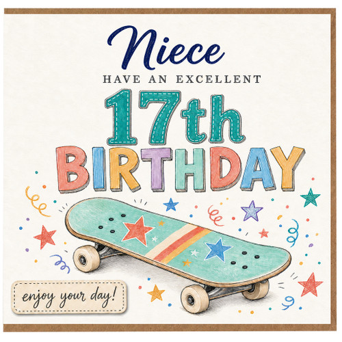 Niece 17th Birthday Card, Have an Excellent 17th Birthday Card