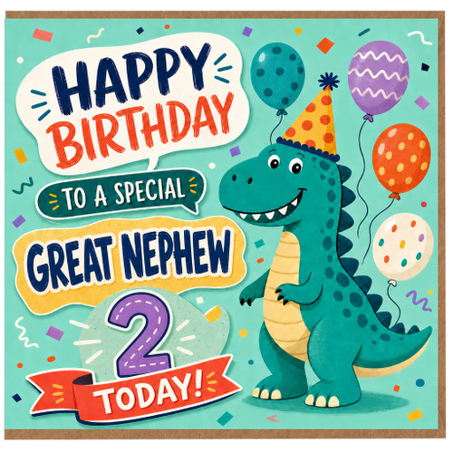 Great Nephew 2nd Birthday Card, Happy Birthday to a Special Great Nephew