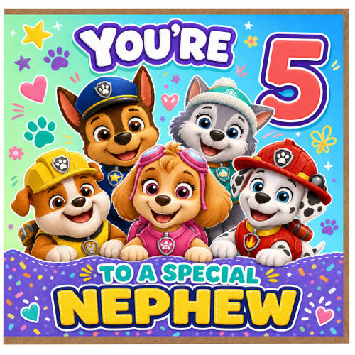 5th Birthday Card for Nephew, Special Nephew Birthday Card