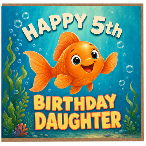 5th Birthday Daughter Card