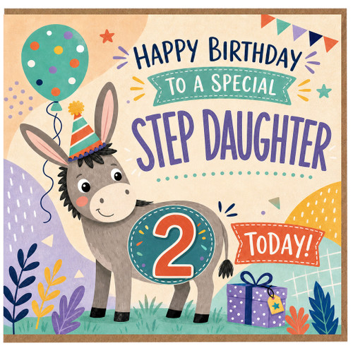 2nd Birthday Step Daughter Card, Happy Birthday to a Special Step Daughter Today