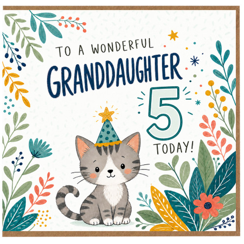 5th Birthday Granddaughter Card