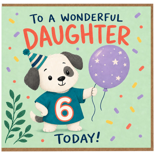 6th Birthday Card for Daughter