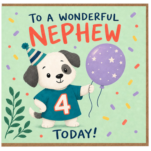 4th Birthday Card for Nephew, To a Wonderful Nephew Today