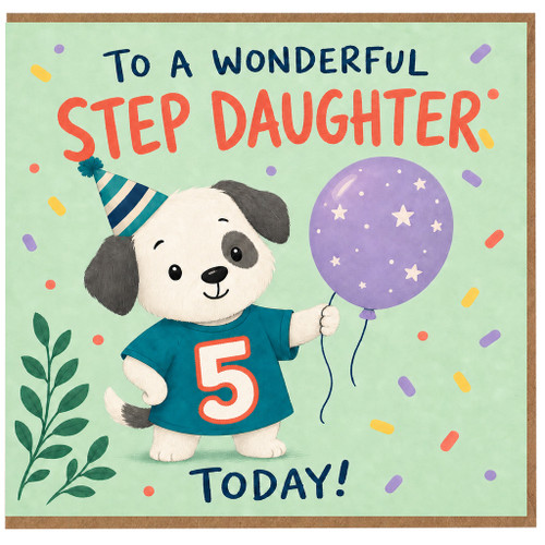 5th Birthday Card for Step Daughter