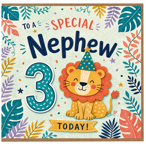 3rd Birthday Card for Nephew, To a Special Nephew 3 Today!