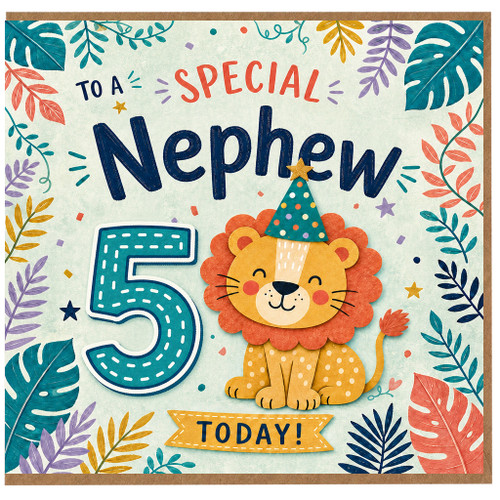 Nephew 5th Birthday Card, To a Special Nephew Today