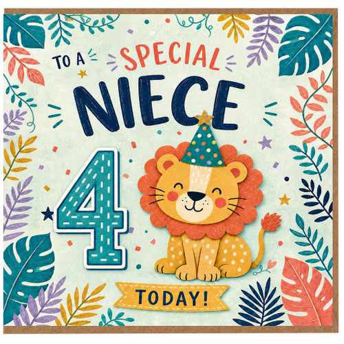 Special Niece 4th Birthday Card