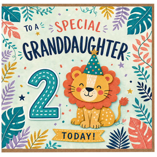 Granddaughter 2nd Birthday Card