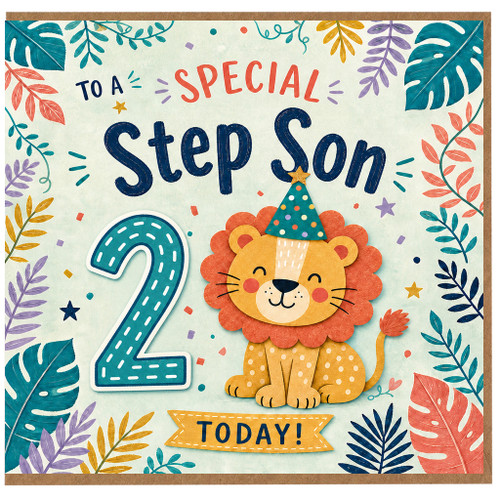 2nd Birthday Card for Step Son, To a Special Step Son 2 Today!
