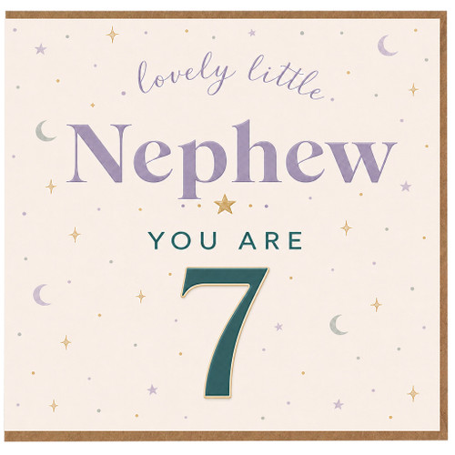7th Birthday Card for Nephew, Lovely Little Nephew You Are 7