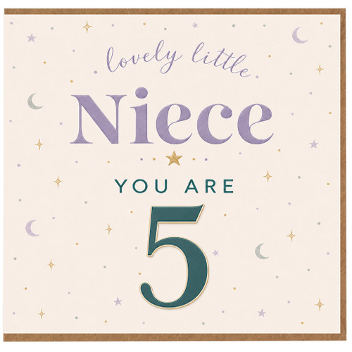 5th Birthday Card for Niece, Lovely Little Niece You Are 5