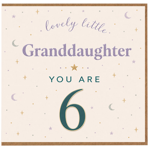 6th Birthday Card for Granddaughter