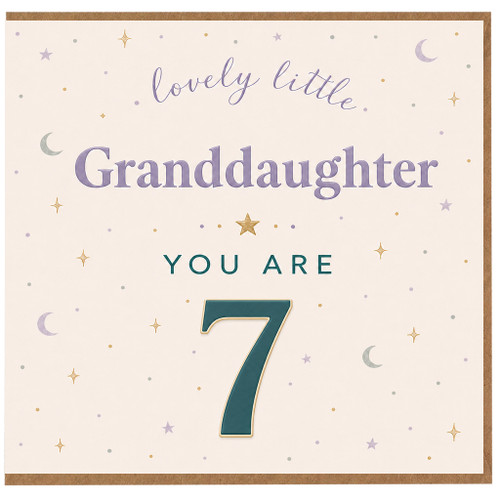 Granddaughter 7th Birthday Card, Lovely Little Granddaughter You Are 7