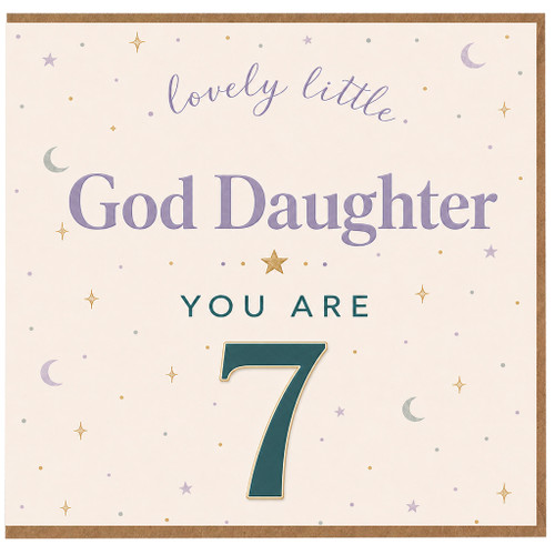God Daughter 7th Birthday Card
