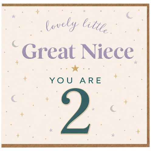 Great Niece 2nd Birthday Card