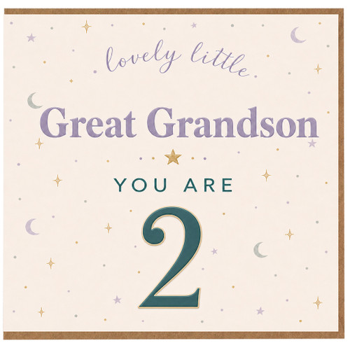 Great Grandson 2nd Birthday Card