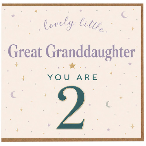 Great Granddaughter 2nd Birthday Card