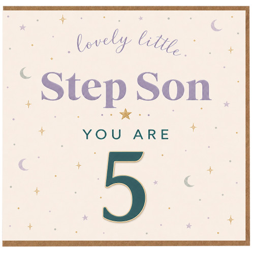 Step Son 5th Birthday Card