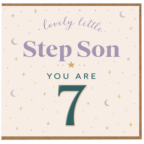 Step Son 7th Birthday Card
