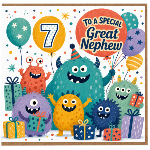 7th Birthday Card for Great Nephew