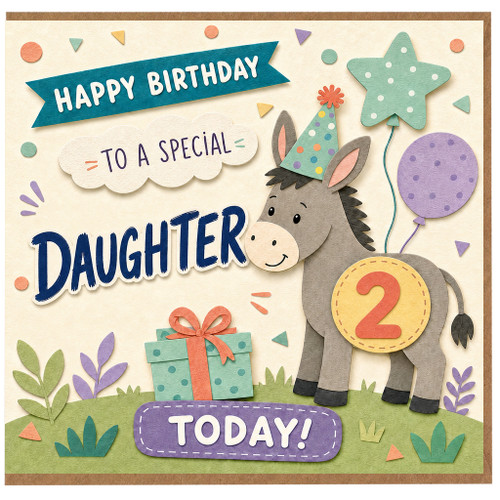 2nd Birthday Card for Daughter, Happy Birthday to a Special Daughter Today