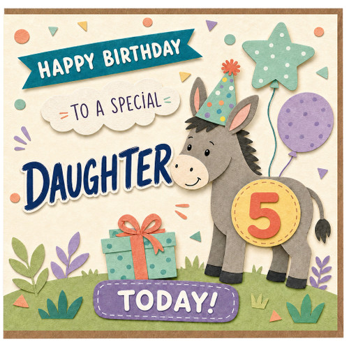 5th Birthday Card for Daughter
