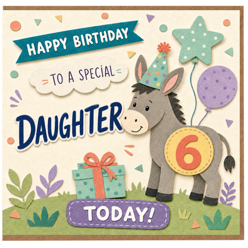 6th Birthday Daughter Card, Happy Birthday to a Special Daughter
