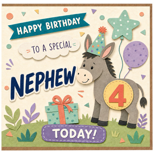 4th Birthday Card for Nephew