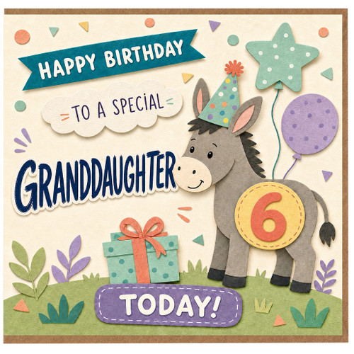 Granddaughter 6th Birthday Card, Happy Birthday To A Special Granddaughter Today