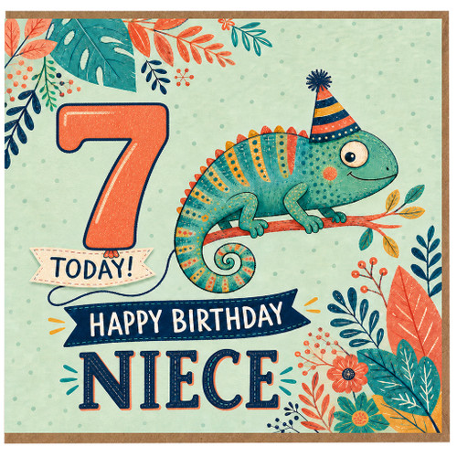 7th Birthday Card for Niece, Happy Birthday Today