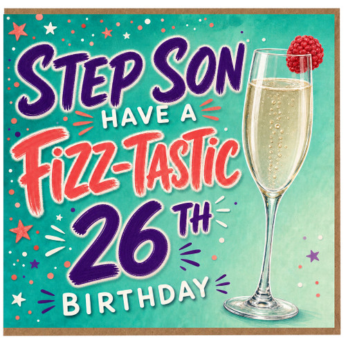 Step Son 26th Birthday Card