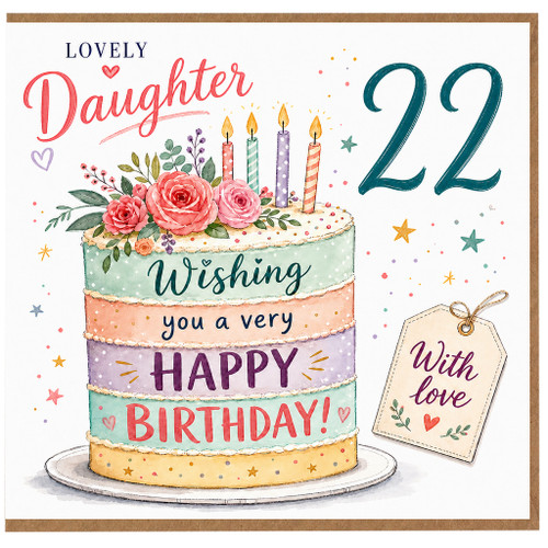Daughter 22nd Birthday Card