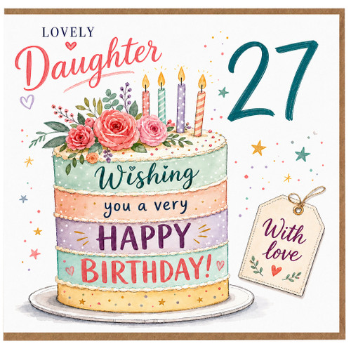 Lovely Daughter 27th Birthday Card