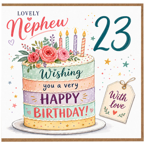 Nephew 23rd Birthday Card, Lovely Nephew Birthday Card