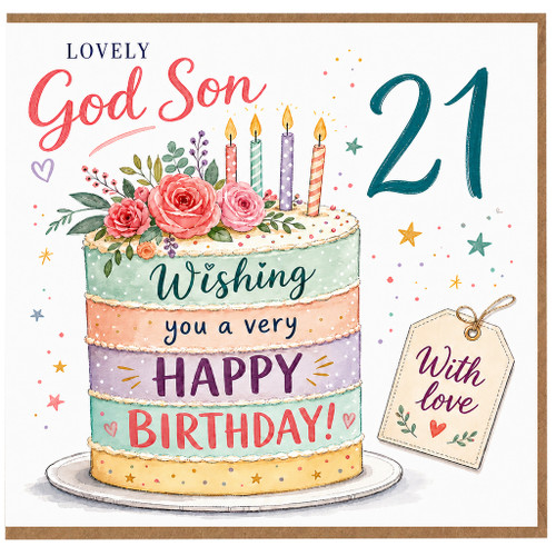 God Son 21st Birthday Card