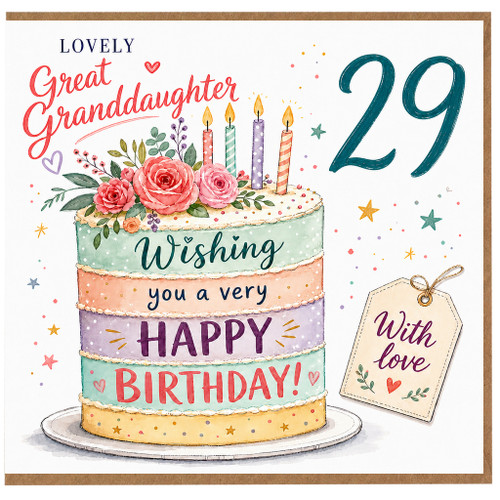 Great Granddaughter 29th Birthday Card