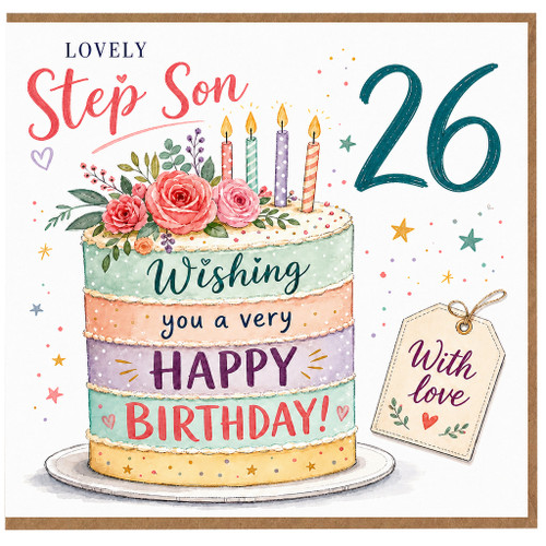 Step Son 26th Birthday Card